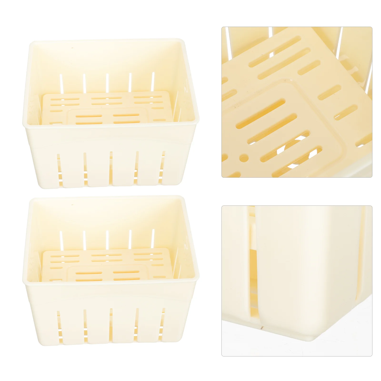 

2 Pcs Tofu Mold Food Press Molds Moulds Rice Cake Plastic Homemade Soybean Curd Making Household