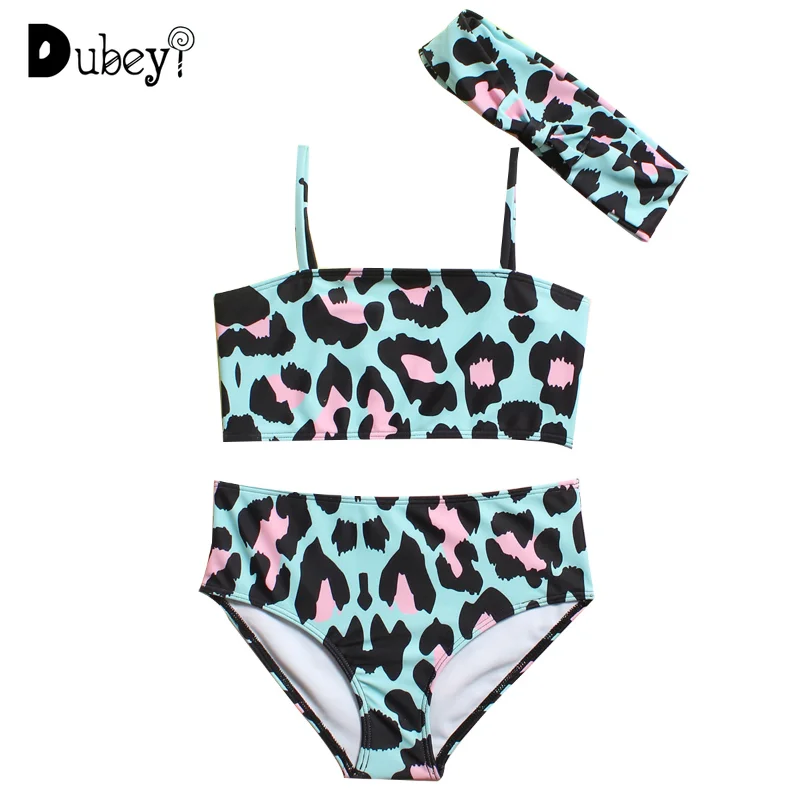 

Модный Купальник на лямках для маленьких девочек, новый купальник с леопардовым принтом для девочек 1-5 лет, детский удобный купальный костю...