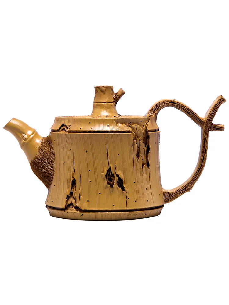 

Bamboo Purple Clay Teapots Authentic Pure Handmade Zisha Pot 200ml Chinese Kungfu Tea Set Collection Christmas Brithday Gift