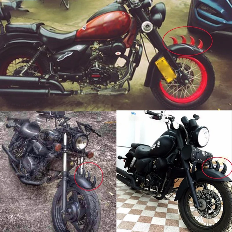 Хромированные рожки переднего крыла украшение для мотоцикла Honda Yaha Suzuki Kawasaki