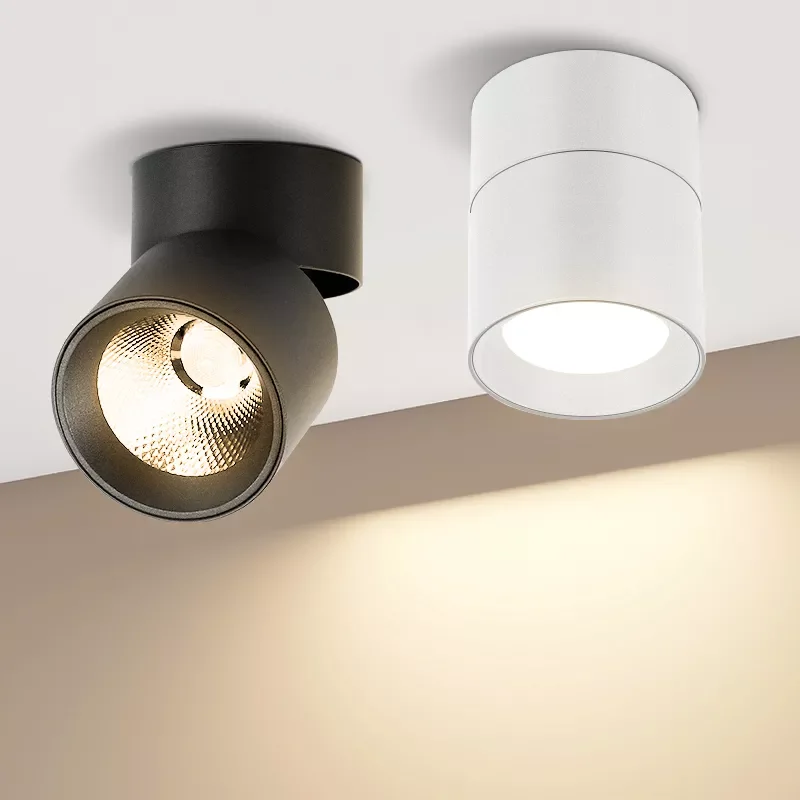 

Foldable COB Led Track Lights Surface Mounted Spotlights Adjustable Angle Track Lighting Spot Lights for Home Kitchen Store