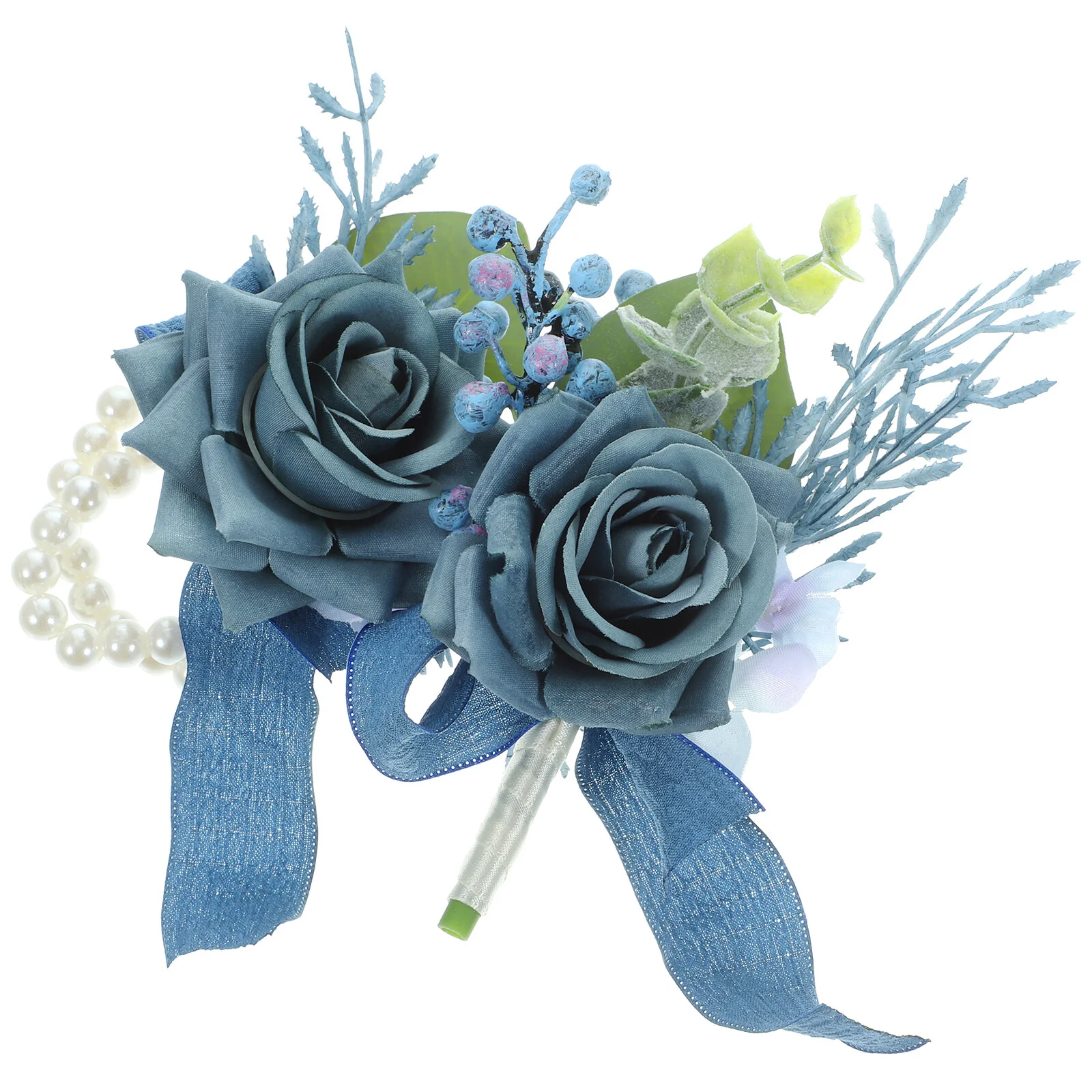 

Blue Corsage Decoration Prom Wrist Fake Flower Hand Flowers 12X8X8CM Wristlet Sky-blue Plastic Rustic Wedding