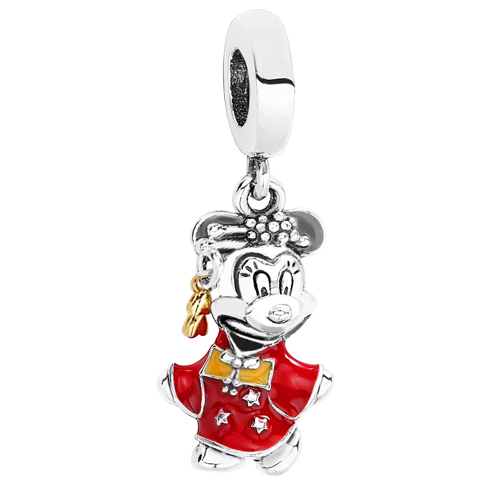 Pandora-Pendentif Minnie pour la fabrication de bracelets pour femme, cadeau de bijoux, original, doux et romantique, thème kimono souris, S925