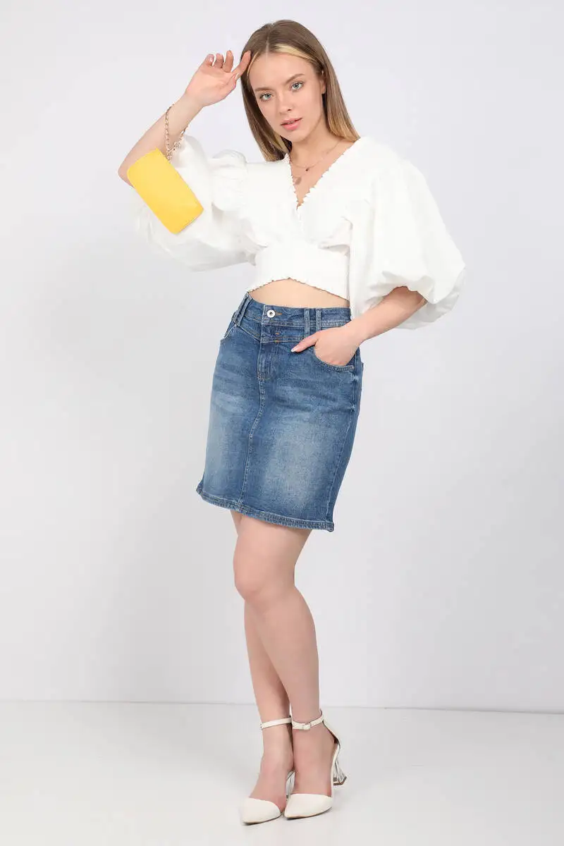 

Womens Mini Jean Skirt Light Blue