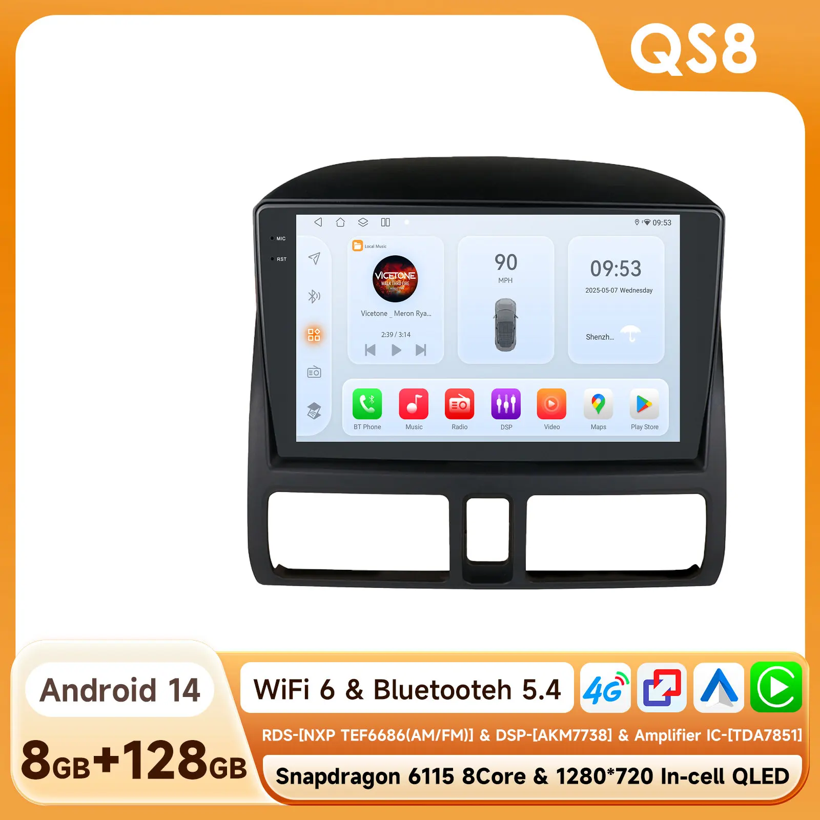 

Hizpo 2din Android Авто радио для Honda CR-V 2 CRV 2002-2006 Автомобильный мультимедийный 6115 Видеоплеер Carplay GPS 2 Din Стерео головное устройство