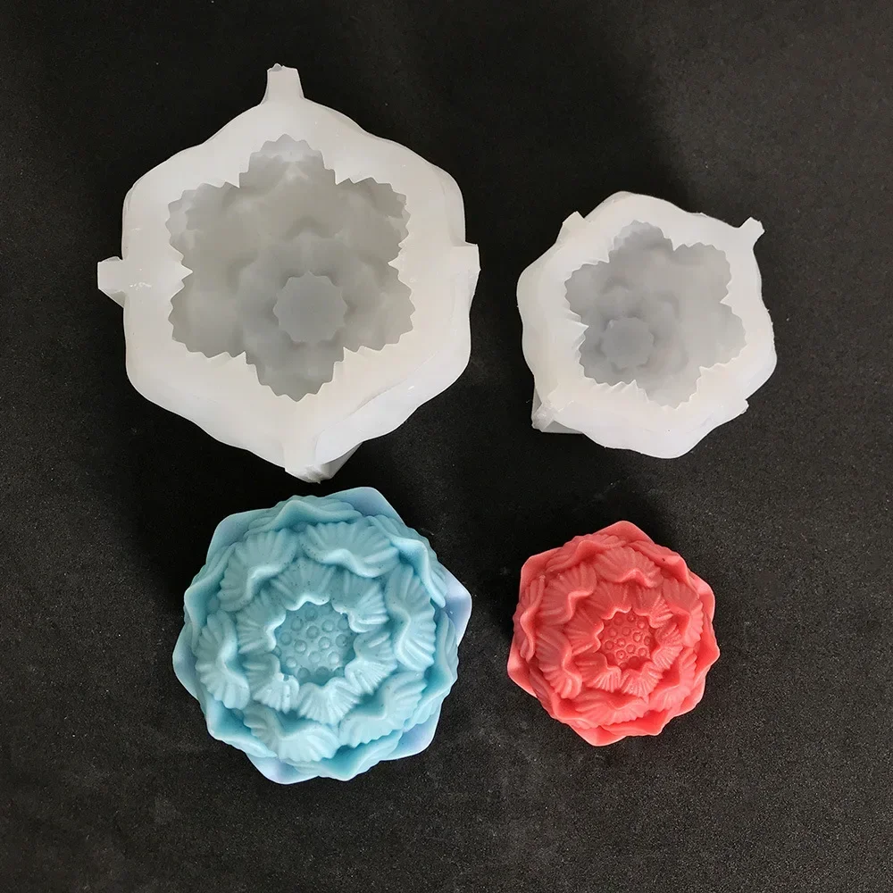 Новая силиконовая форма в виде лепестков лотоса для свечей штукатурка рукоделия
