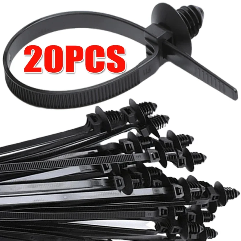 1-40 шт. автомобильный нейлоновый резьбовой жгут с головкой, кабельные стяжки, универсальный нейлоновый черный зажим для упора кабеля, организация линии, автоаксессуары кендалл райан до упора