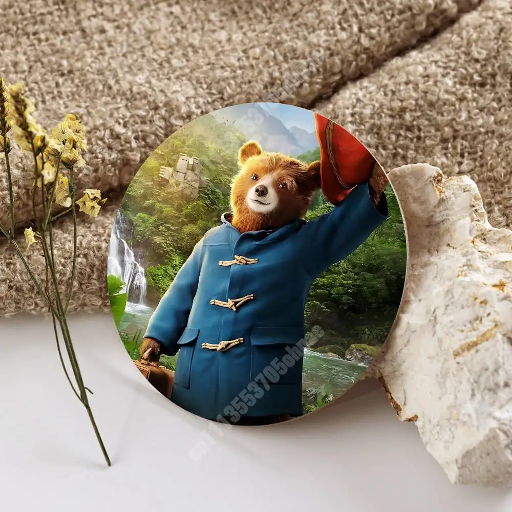 Фото Деревянная подставка для чашек P-Padd1ngton-S Bear Movie для капучино, водки, сока, воды, для цветочного магазина №4