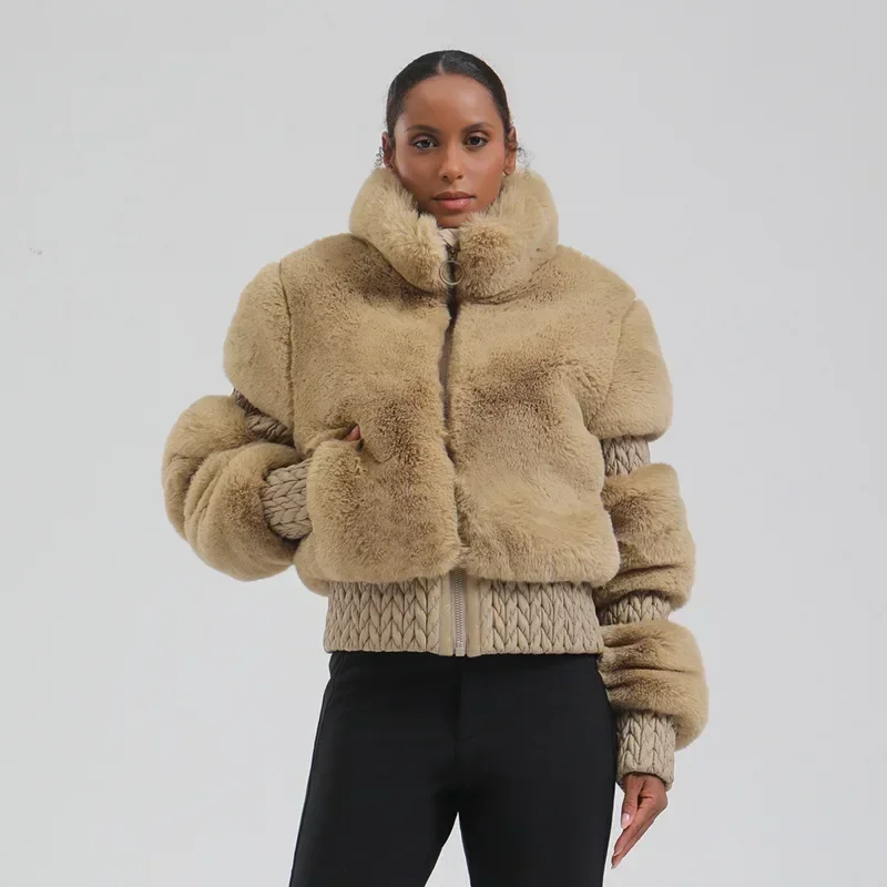 Women Ski Jacket Winter Windproof Slim Warm Skiing Hoodie Coats Thickened Snowboard Clothes Mountain Outdoor Sports Snow Jackets