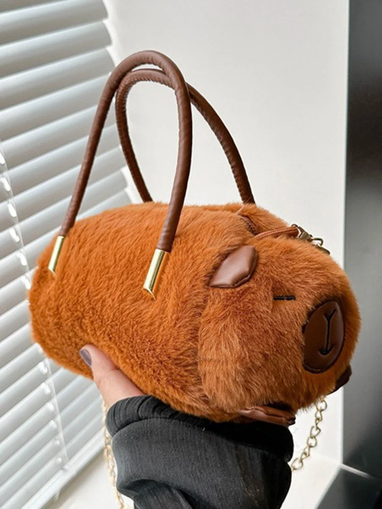 Сумка-мессенджер Симпатичная плюшевая сумка через плечо Маленькая пушистая