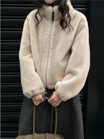 Женское зимнее пальто из искусственного меха Casaco Feminino