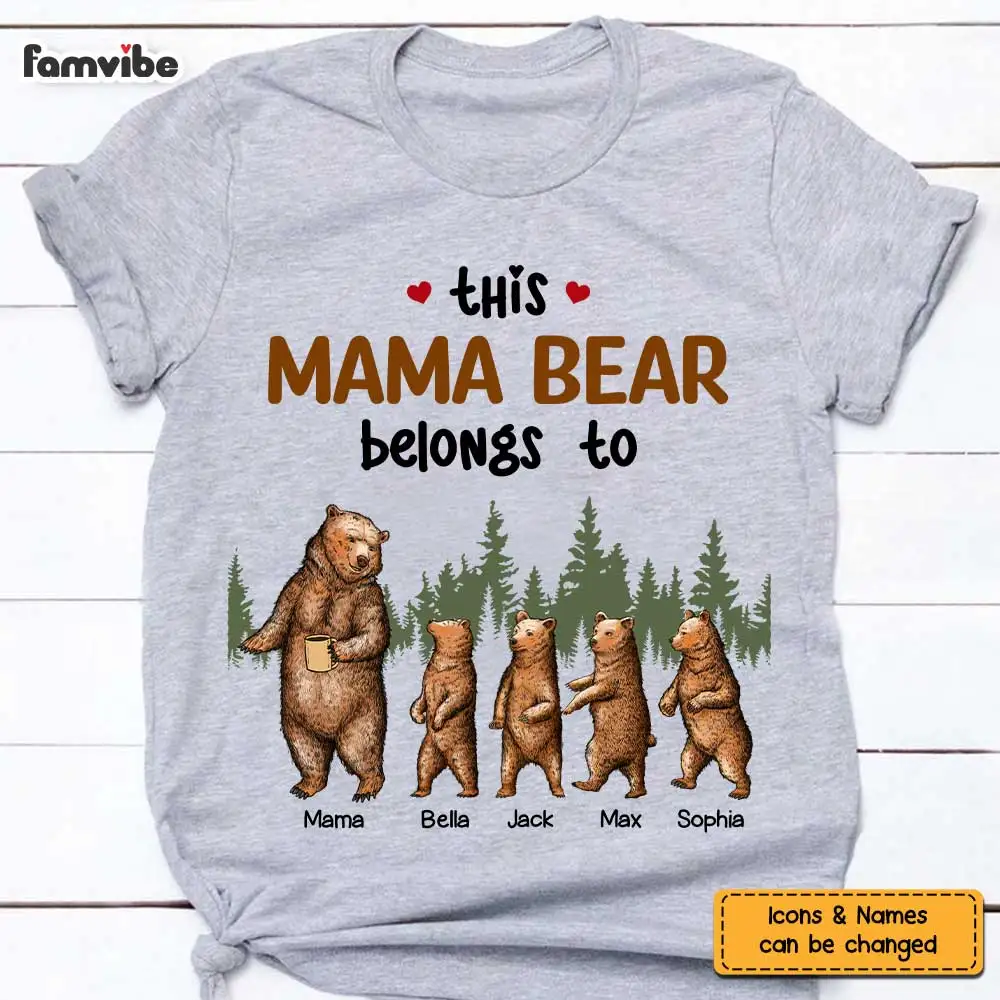 

Mom Grandma Mama Bear T Shirt