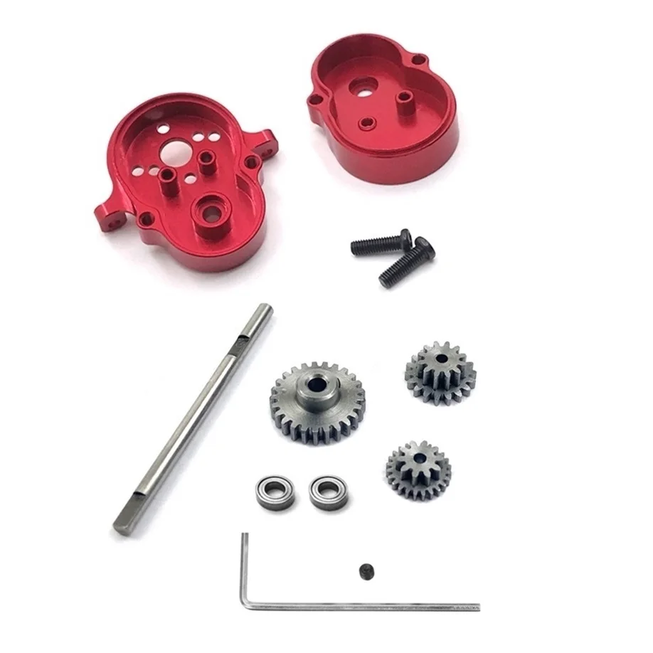 

Металлический корпус коробки передач коробка передач со стальной шестерней для WPL D12 1/10 обновленные детали для радиоуправляемых автомобиле...