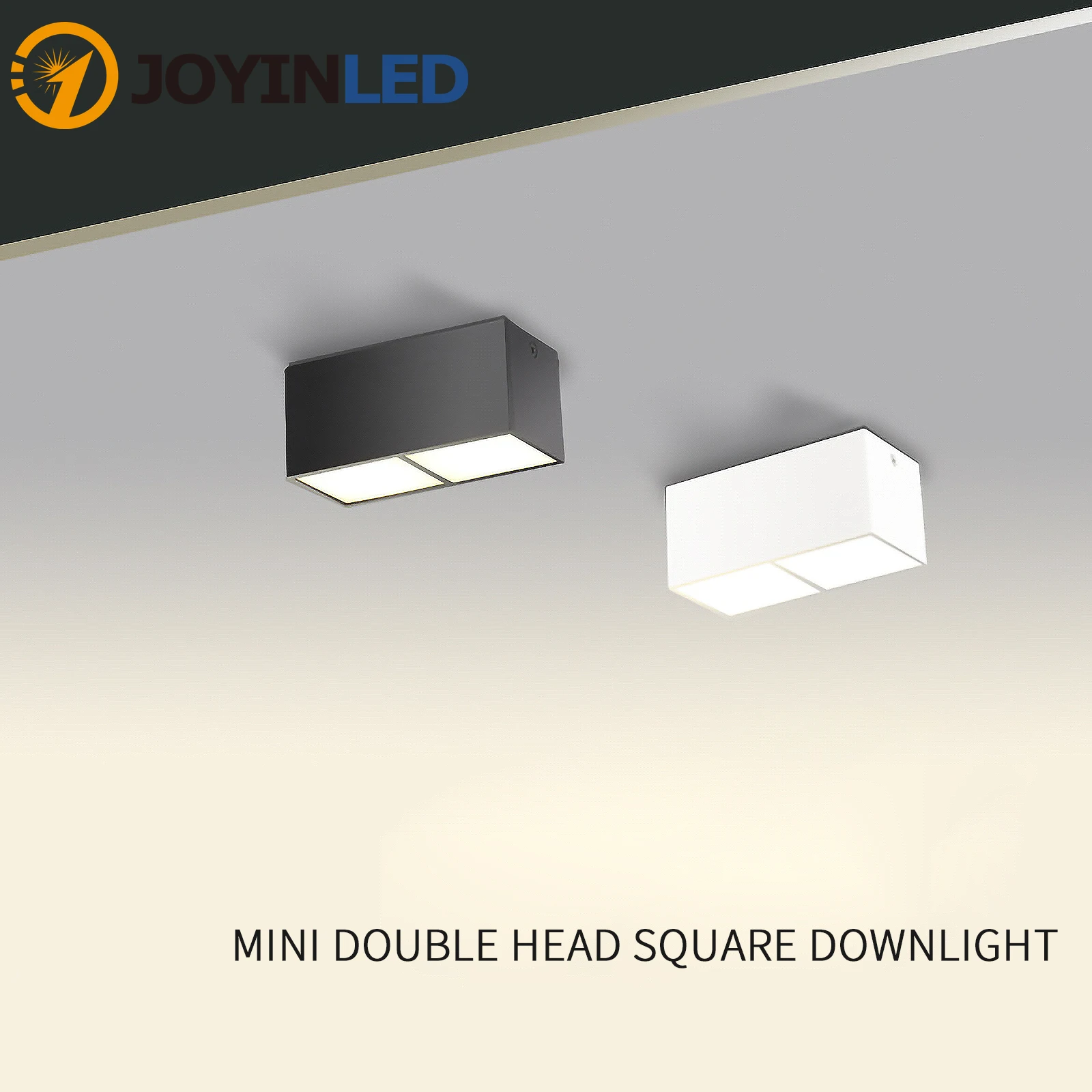 

High Brightness Surface Mounted Led Ceiling Spotlight Lamps LED Rectangular Double Heads Nordic Square 2x7W Downlight for Hotel