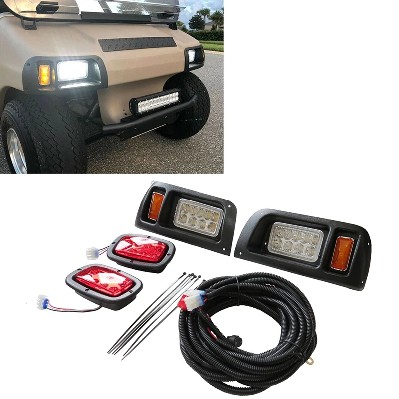 

For Golf Cart Headlight For LED Club Car DS TXT LED Head Light Kit Adjustable Headlights / Tail Lights 93+ G&E Golf Cart