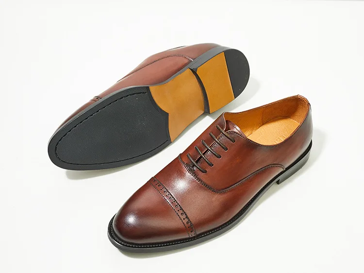 

Business Dress Men Shoes Formal Lace up Dress Shoes Fashion Mens Oxfords Footwear High Quality Leather Shoes For Men Loafers