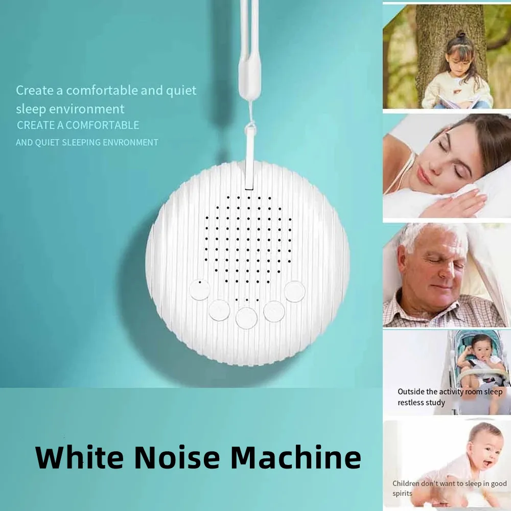 

Baby Care Sleeping White Noise Machine with 10 Natural Sounds Timed Shutdown Aid Therapy Device Relaxing Soothing Night Helper