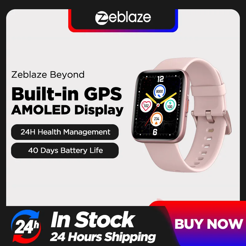Best Zeblaze reloj inteligente Beyond GPS para mujer, dispositivo resistente al agua hasta 5 ATM, con Pantalla AMOLED, batería de 40 días de duración