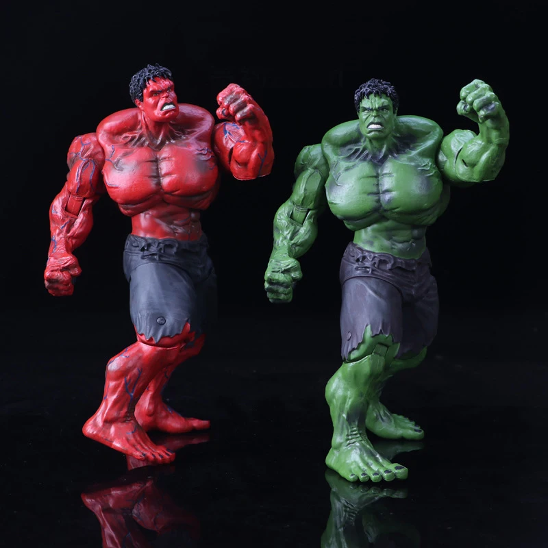

26cm Marvel Legends Hero Red Green Hulk Action Figure Doll Toys Model Avengers Joints Can Rotate Kids Toys People Anime Figma