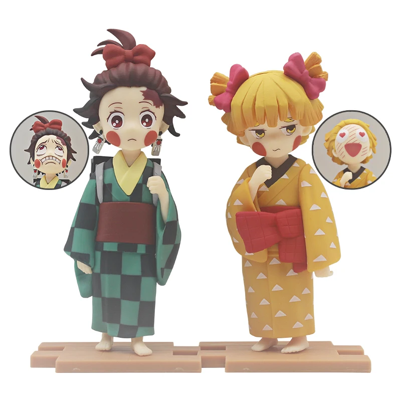 

13CM Demon Slayer Brothel Chapter Tanjiro Kimetsu No Yaiba Figure Agatsuma Zenitsu Uzui Tengen Action Figure PVC Model Ornaments