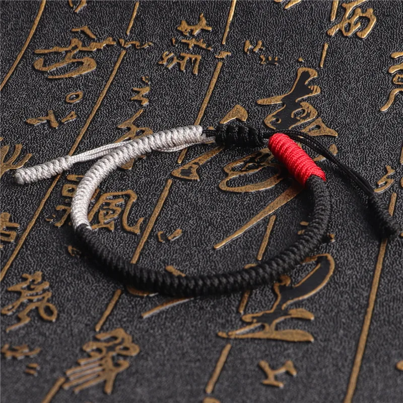 

YIZIZAI Black Thread Braided Tibetan Buddhist Bracelets for Women Men Lucky Handmade Knots Bangles Adjustable Friendship Jewelry