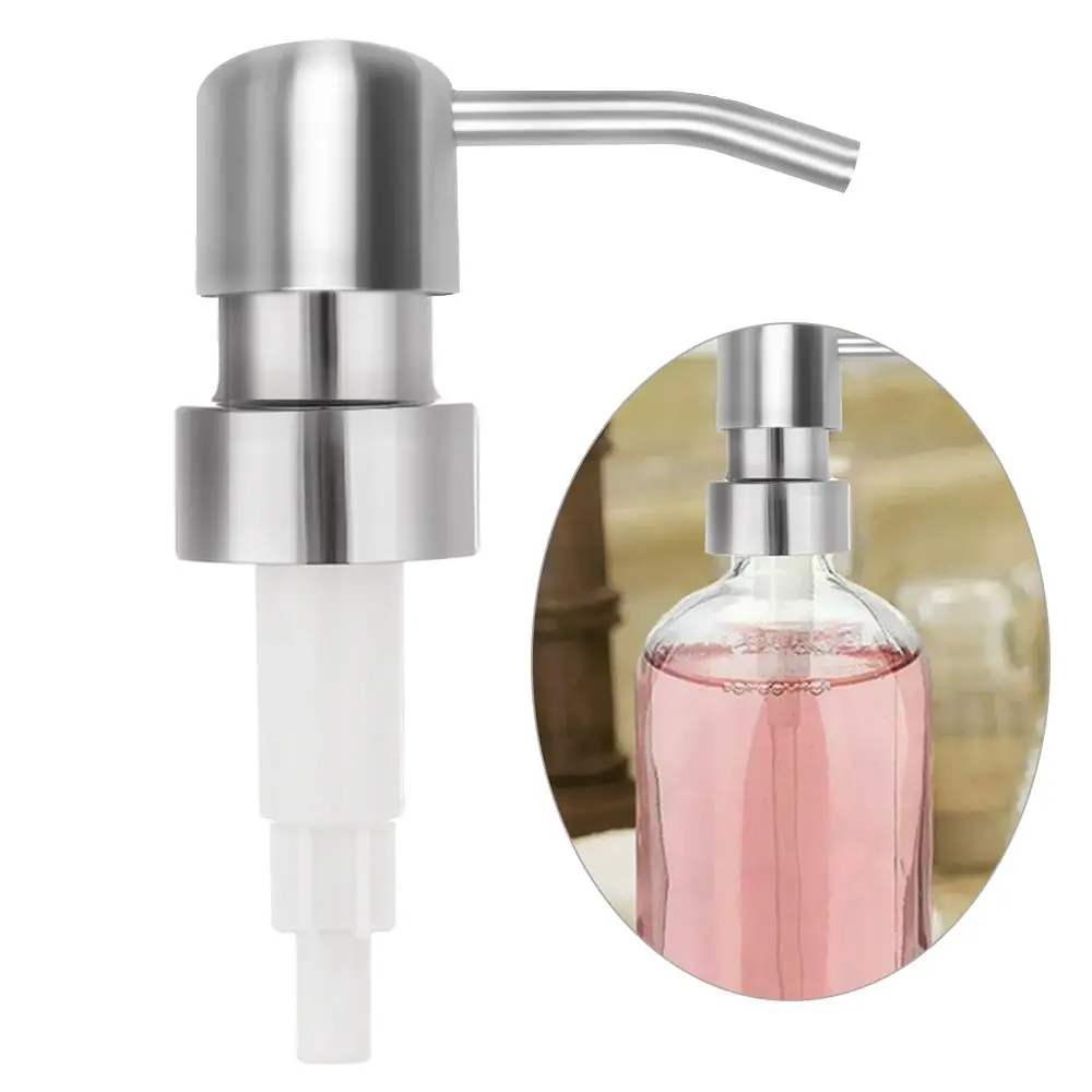 

Brushed Finish Stainless Steel Durable 28mm Replacement Nozzles Liquid Lotion Bottle Head Soap Dispenser Pump