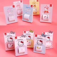 sanrio hello kittys stickers cartoon pompom purin anime cute my melody kawaii pattern student message sticky note toy for girls