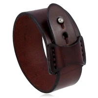 fashion adjustable belt leather wrist friendship big wide bracelet for men woman buckle punk accessories gift jewelry 2022 new