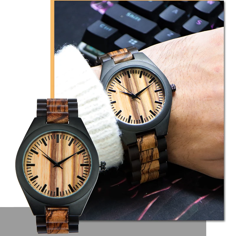 

Кварцевые часы, повседневные и модные водонепроницаемые светящиеся наручные часы с деревянным ремешком, часы для мужчин и женщин, новинка 2023