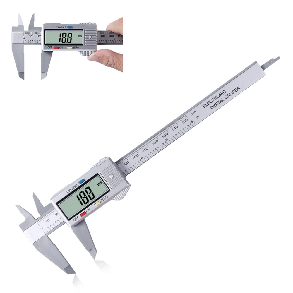 

Digital Vernier Caliper Measuring Tool Stainless Steel 150mm Caliper with LCD Screen Quick Change Button for Inch/mm Conversions