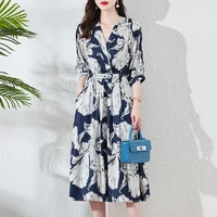 2022 new shell 8mm mulberry silk dress women xxxl high quality elegant fashion summer cloth natural fiber office lady dresses