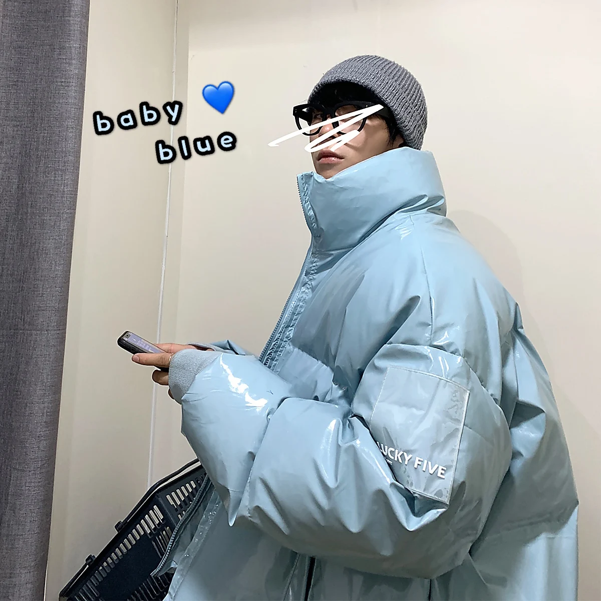 Men's Cotton Padded Parkas Stand Collar Korean Fashion Short Style Thicken Warm Jackets Harajuku Outwear