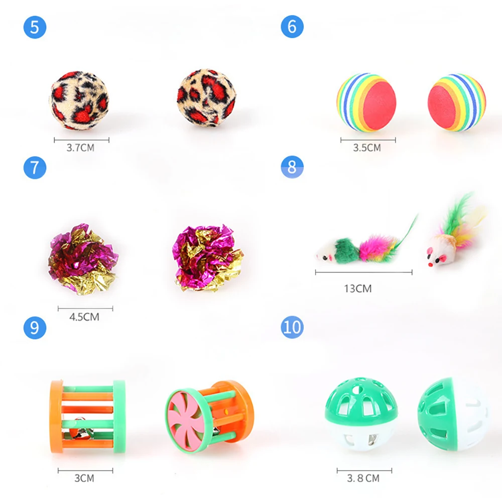 Набор игрушек для котят набор кошек включая полюс рыбалки пушистый мяч игрушки