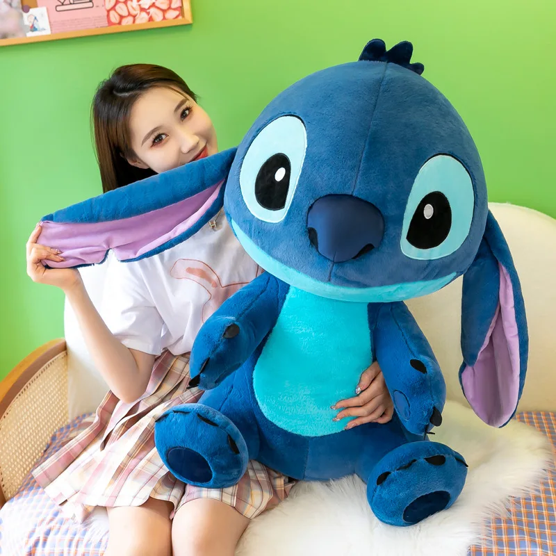 

55cm Disney Lilo & Stitch Plush Doll Toy Cartoon Little Monster Stitch Cushion Pillow Doll Couple Child Christmas Birthday Gift