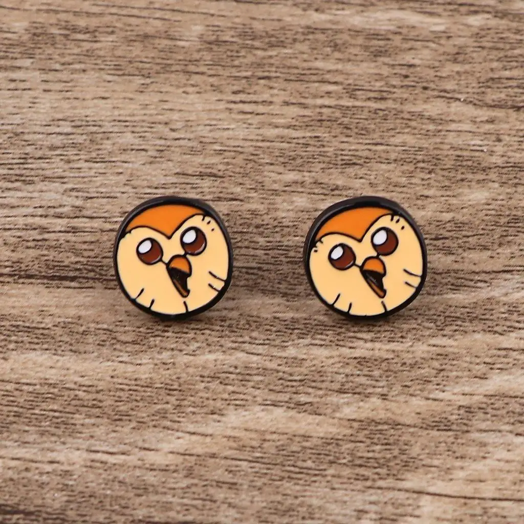 

Cartoon OWL Stud Earrings Cute Animal Earrings For Women Women Men Girl Gift Piercing Jewelry