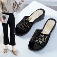 size 35 41 summer women slippers outside fashion womans sandals flat wedges woman pumps casual slides breathable female shoes