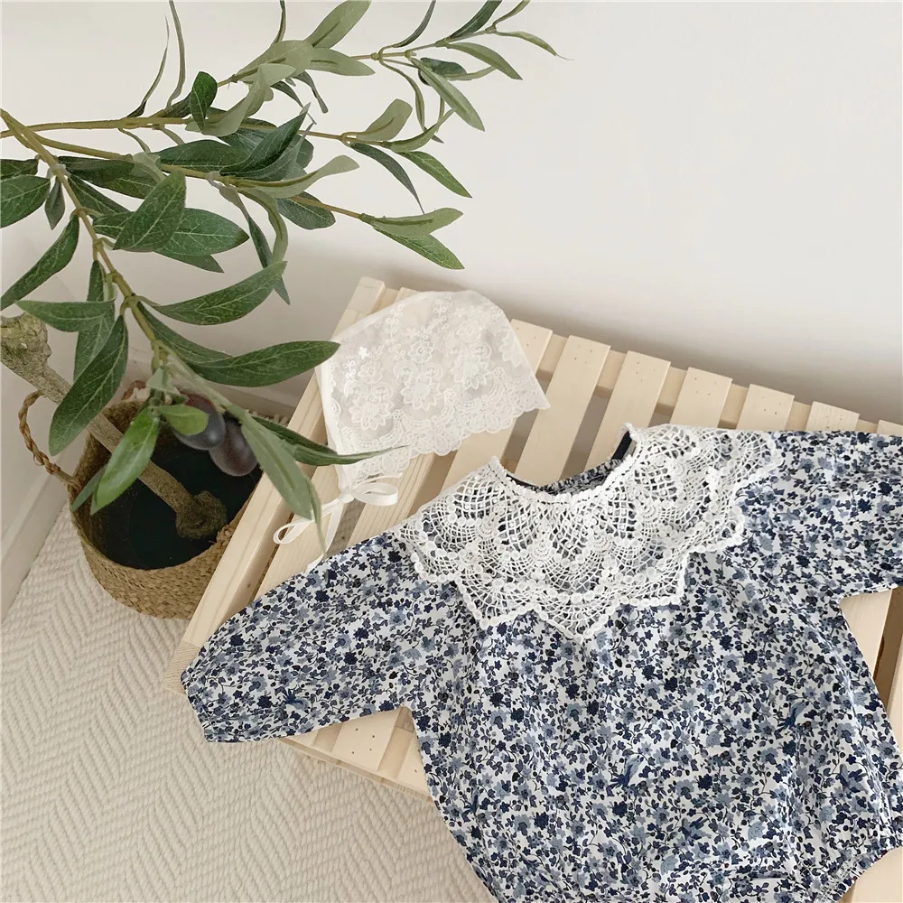 

Комбинезон для новорожденных с длинным рукавом и цветочным принтом, на возраст 0-24 месяца