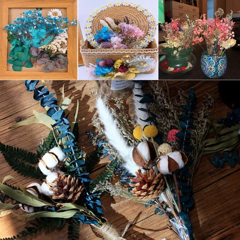 Сушеные цветы цветной букет сухих цветов товары для рукоделия ароматизированные