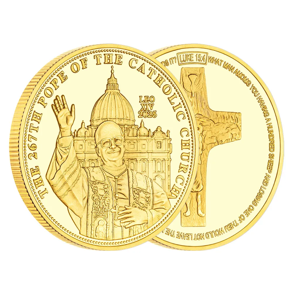 

Позолоченная памятная монета Папа Фрэнсис Лев XIV