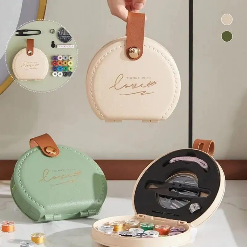 

Двухслойная искусственная кожа с регулируемыми иглами, портативная кнопка для ремонта, аксессуары для путешествий и шитья