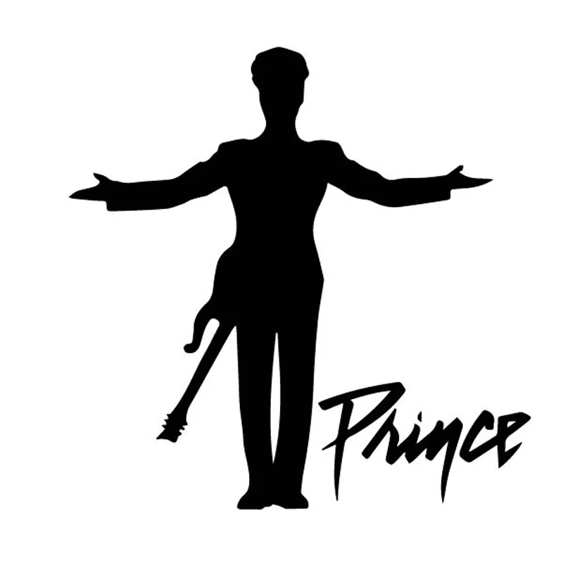

Car Sticker Fashion Gentleman Artist Famous American Singer Prince PVC Car Decoration Sticker Waterproof Black/white, 16cm*16cm