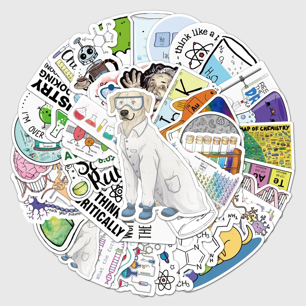 10/50 шт. наклейки научная лаборатория