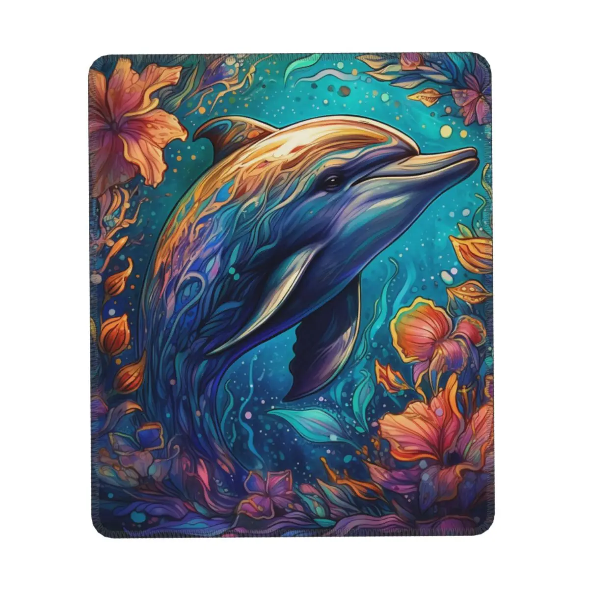 

Dolphin Vertical Print Mouse Pad Colorful Painting Soft Custom Mousepad Office Non Slip Rubber Mouse Pads