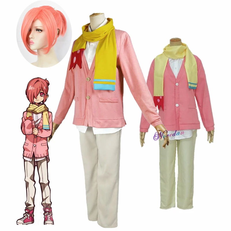 

Jibaku Shounen Cosplay Costume Hanako kun Pink Wig Swimsuit Cosplay Costume