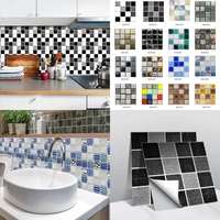 10 pcs three dimensional crystal mosaic creative self adhesive stickers diy kitchen bathroom water proof wear resistant stickers