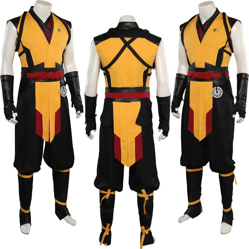 Костюм скорпиона для косплея фантазия Аниме игра костюм мортал комбат