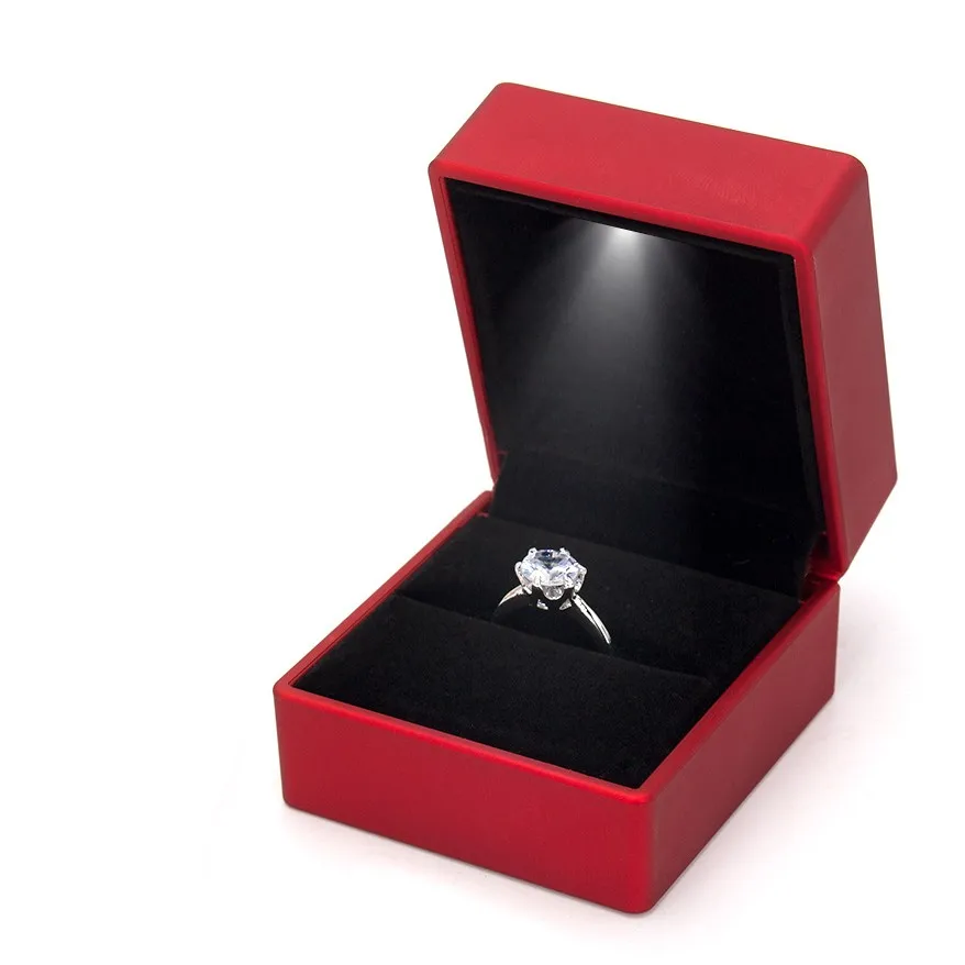 Коробка для хранения украшений LED Ring Necklace Box Engagement Storage Jewelry Display Gift Case Packaging Showcase Boxes with Light Cases Wholesale on.
