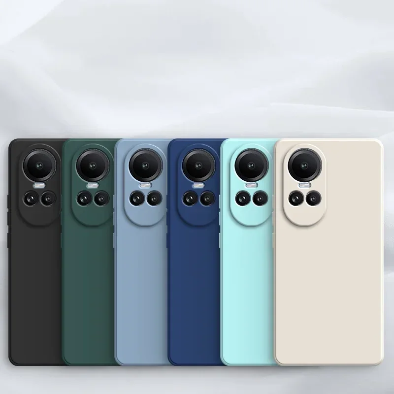 Фото Сплошной цвет, ультратонкий матовый чехол для телефона для OPPO Reno 10 Pro 5G, силиконовый мягкий чехол из ТПУ №3