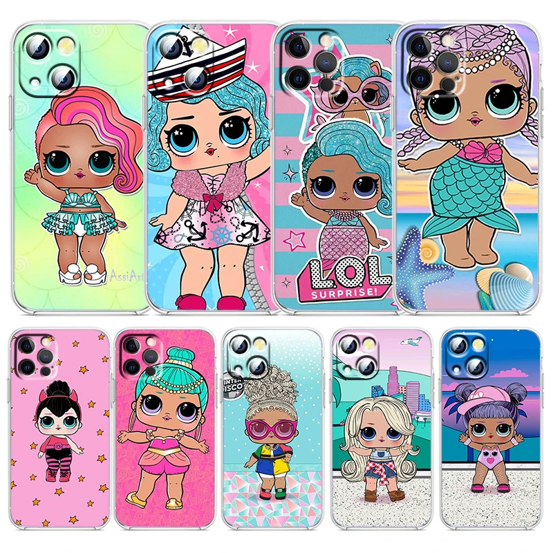 

Cute L.O.L. SURPRISE Doll For Apple iPhone 13 12 11 mini 8 7 6 5 XS XR X SE 2020 Pro Max Plus Transparent Phone Case Funda Capa