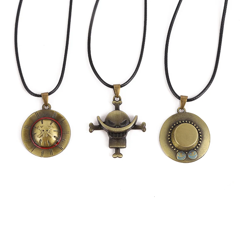 Цельные ожерелья в стиле аниме винтажные антикварные бронзовые с покрытием